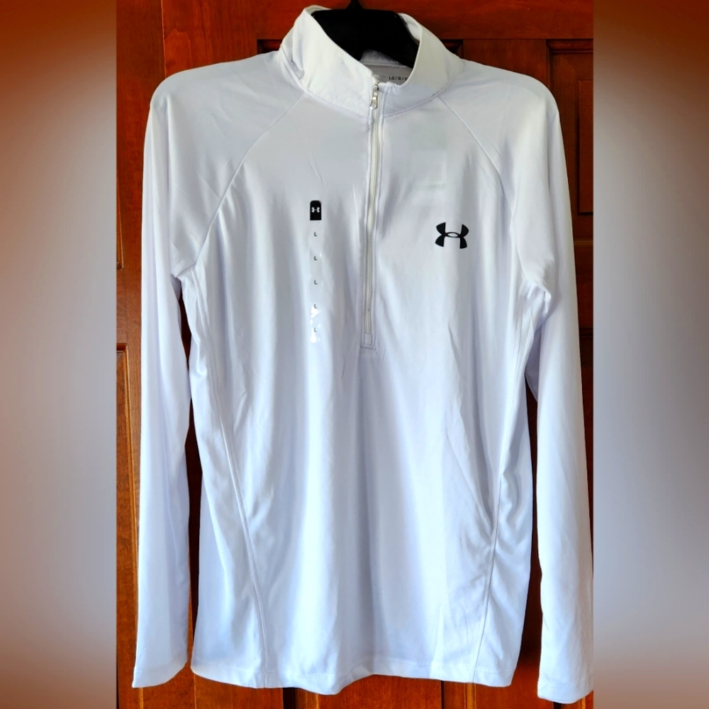 Under Armour Womens 1/2 Zip Long Sleeve Shirt Size Large